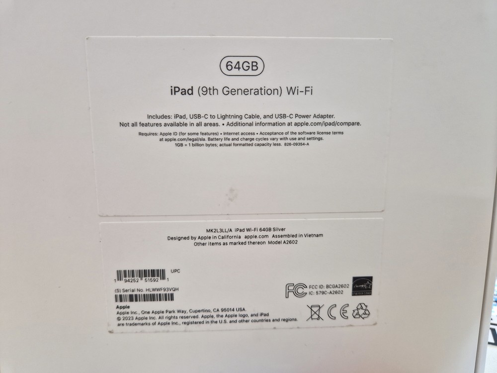Планшет Apple Ipad 9 64Gb Wi-Fi(2021) A2602