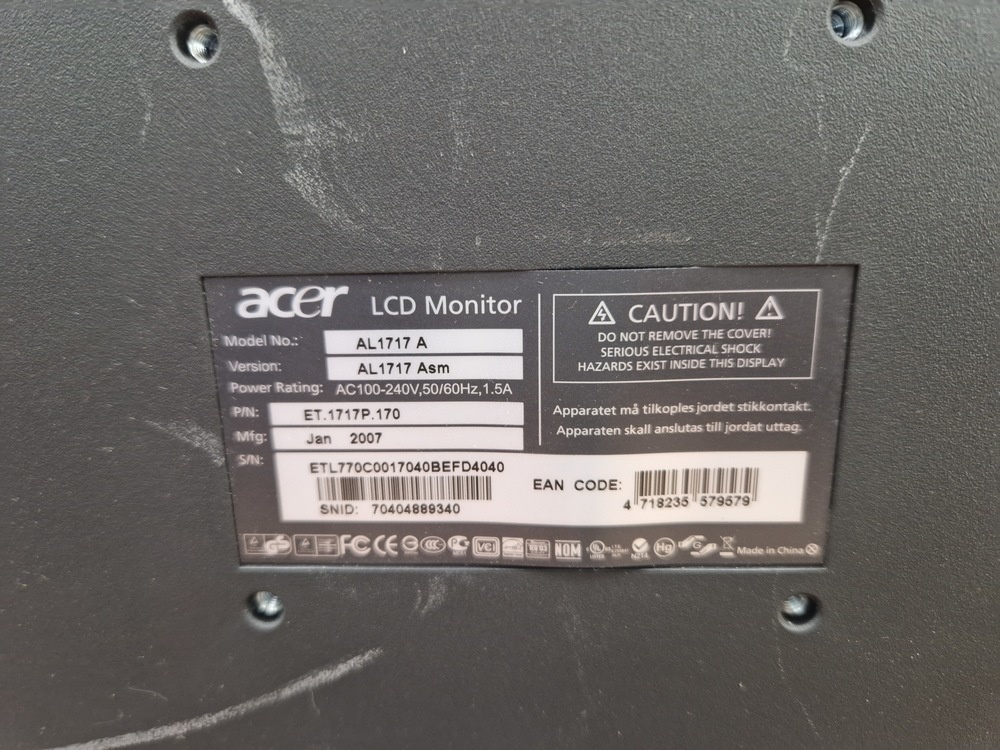 Монитор Acer V173A