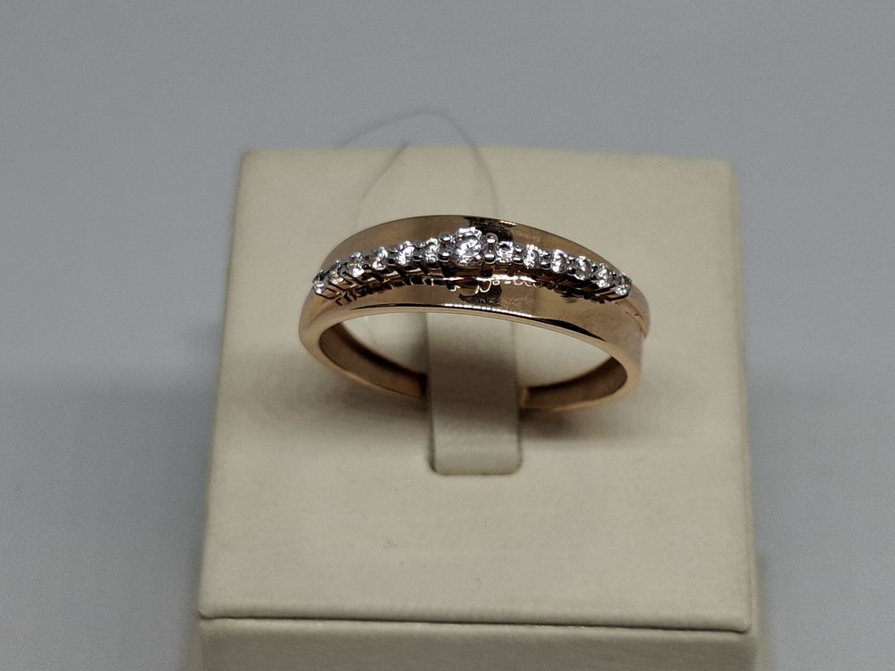 КОЛЬЦО С КАМНЯМИ (Au 585)