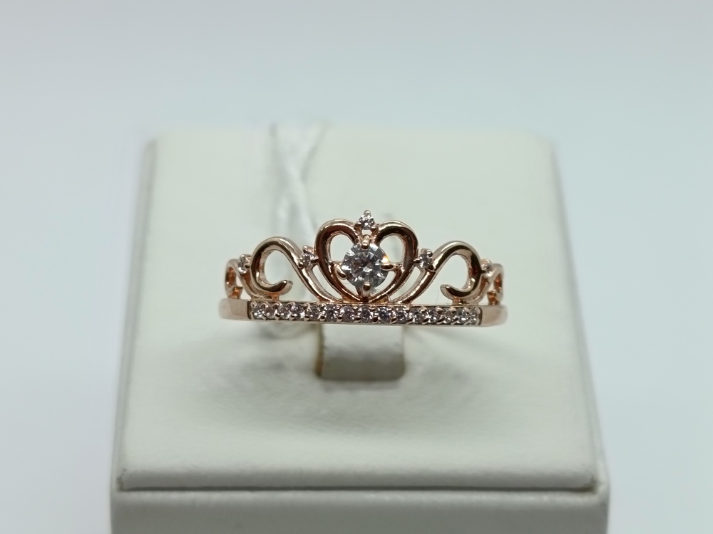 КОЛЬЦО С КАМНЯМИ (Au 585)