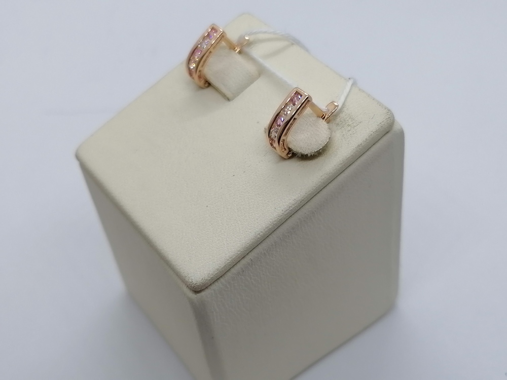 СКМИ585 СЕРЬГИ С КАМНЯМИ (Au 585)