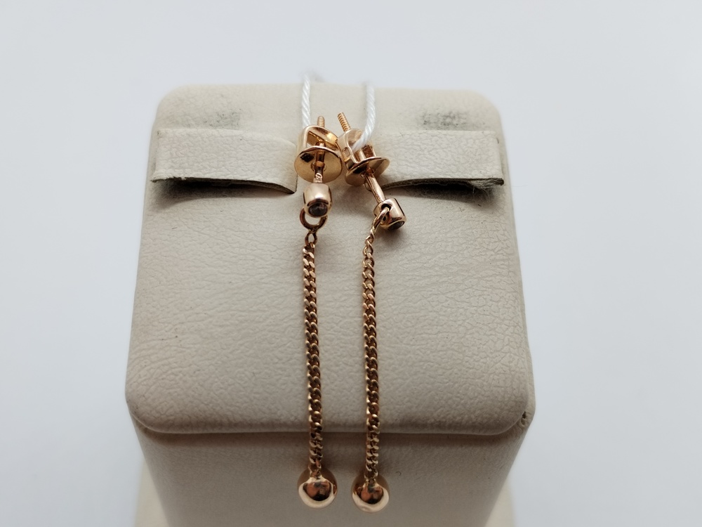 СПУС585 СЕРЬГИ ПУСЕТЫ (Au 585)