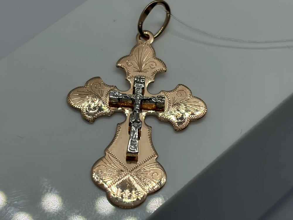 ПОДВЕСКА КРЕСТ (Au 585)