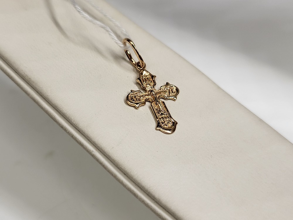 ПОДКБК585 ПОДВЕСКА КРЕСТ БЕЗ КАМНЯ (Au 585)