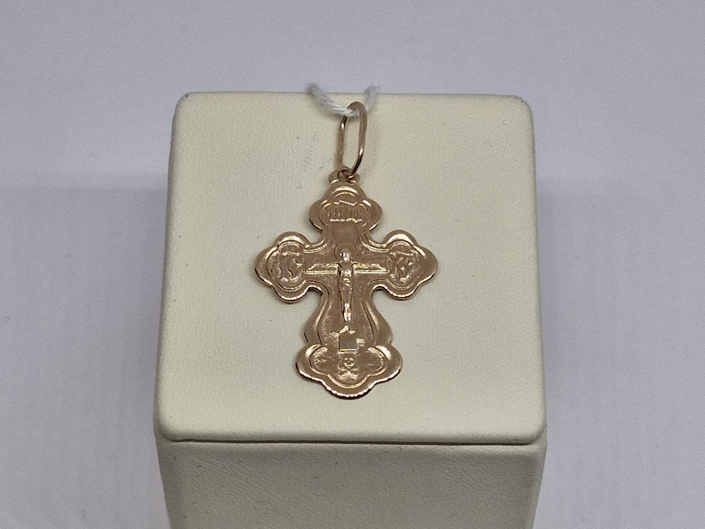 ПОДКБК585 ПОДВЕСКА КРЕСТ БЕЗ КАМНЯ (Au 585)