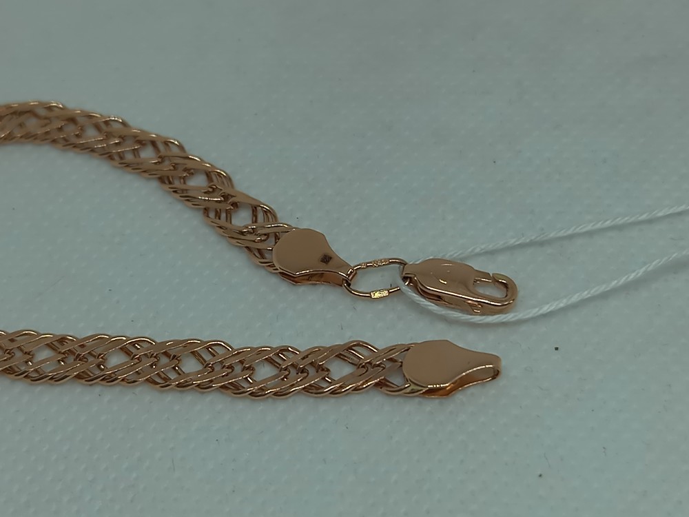 БРАСЛЕТ ПОЛНОВЕСНЫЙ Ромб тройной Au 585