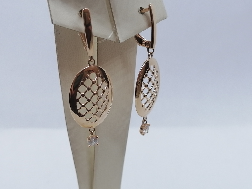 СЕРЬГИ С КАМНЕМ (Au 585)