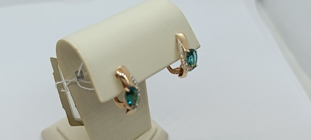 СЕРЬГИ С КАМНЯМИ (Au 585)