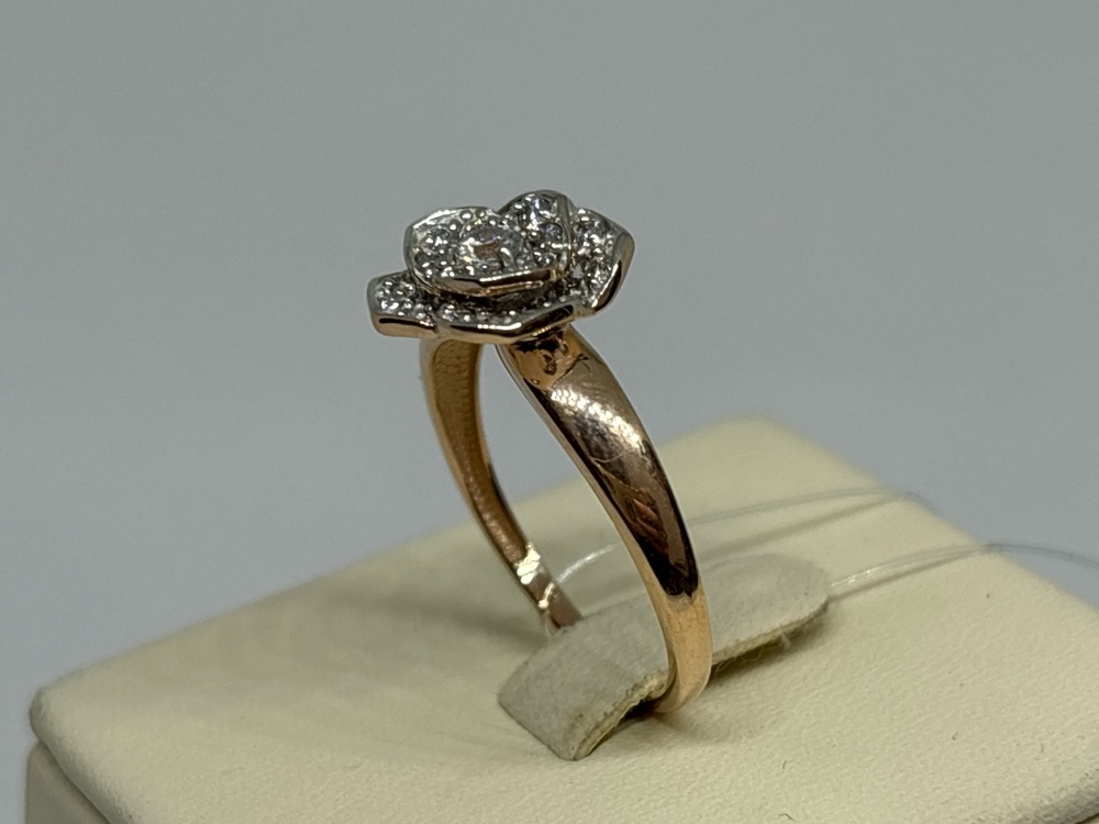 КОЛЬЦО С КАМНЯМИ (Au 585)