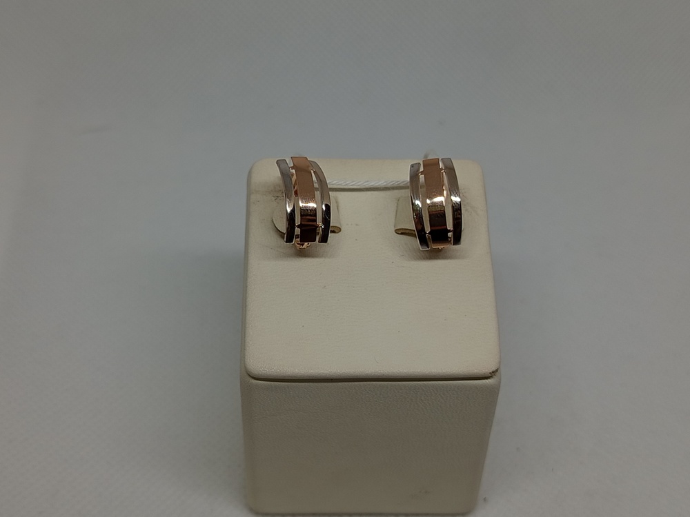 СБКМ585 СЕРЬГИ БЕЗ КАМНЯ (Au 585)