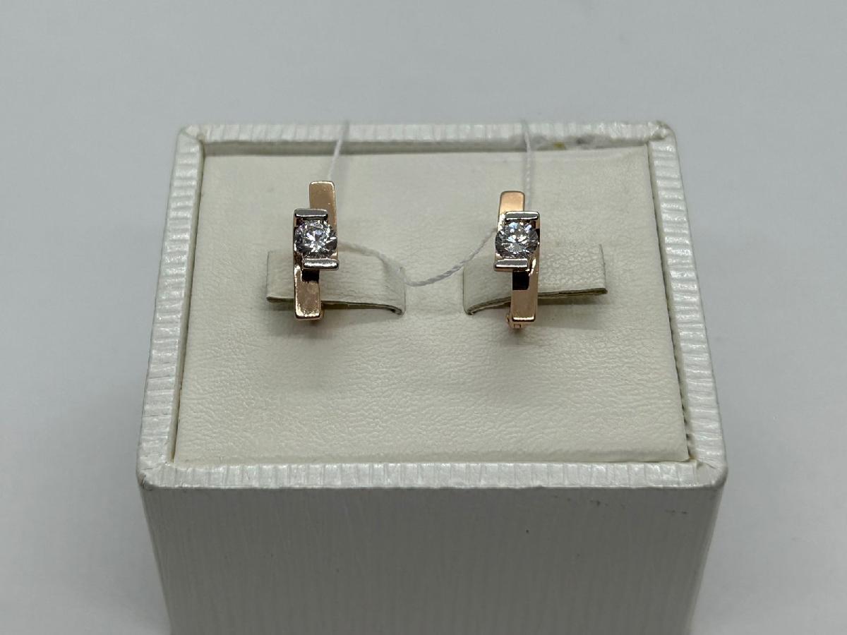 СЕРЬГИ С КАМНЕМ (Au 585)