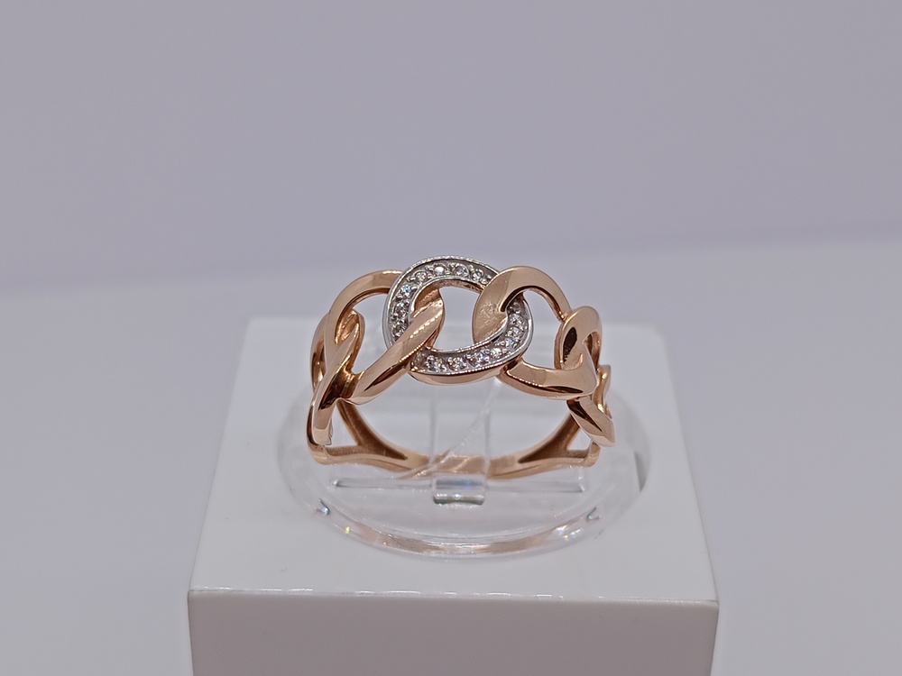 КОЛЬЦО С КАМНЯМИ (Au 585)