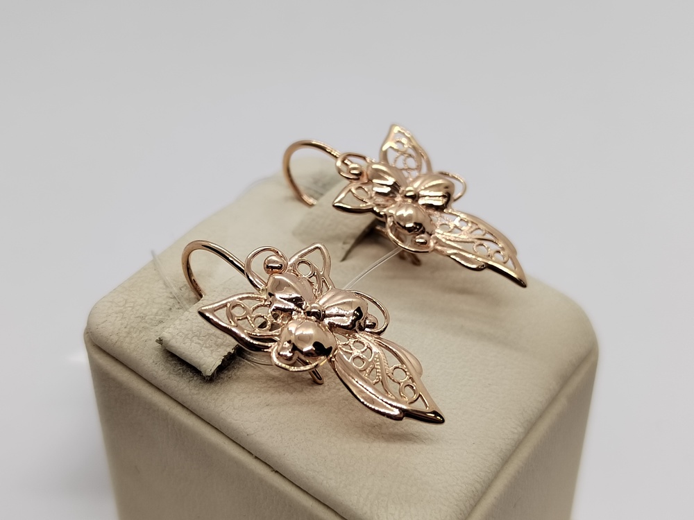 СЕРЬГИ ПЕТЕЛЬКА без камня (Au 585)