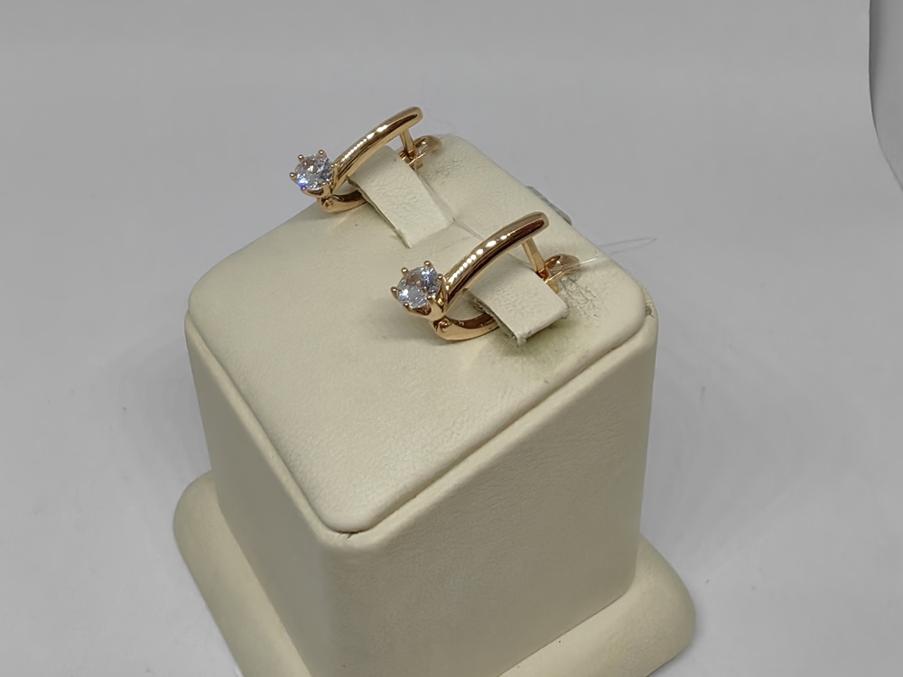 СЕРЬГИ С КАМНЕМ (Au 585)