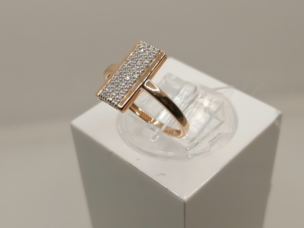 КОЛЬЦО С КАМНЯМИ (Au 585)