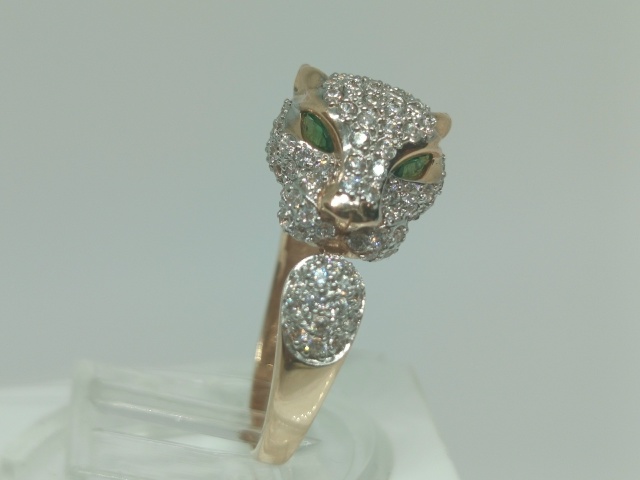 КОЛЬЦО С КАМНЯМИ (Au 585)