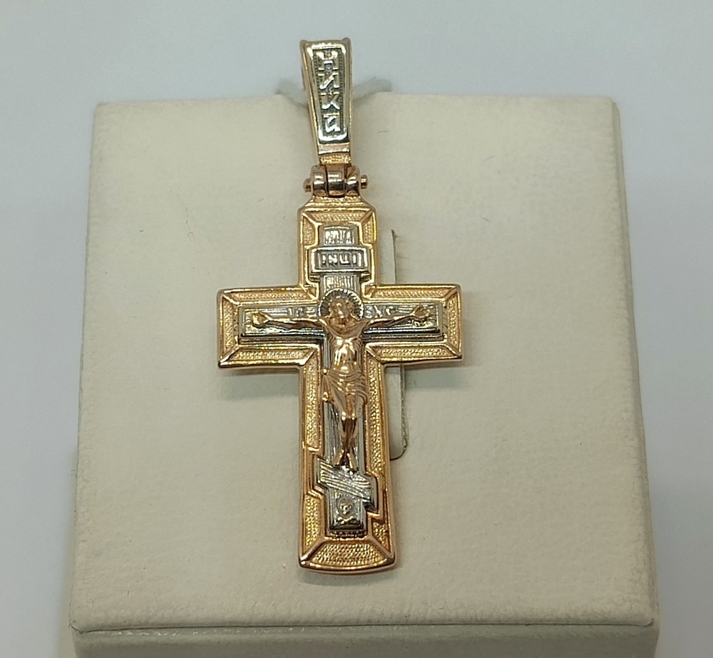 ПОДКБК585 ПОДВЕСКА КРЕСТ БЕЗ КАМНЯ (Au 585)