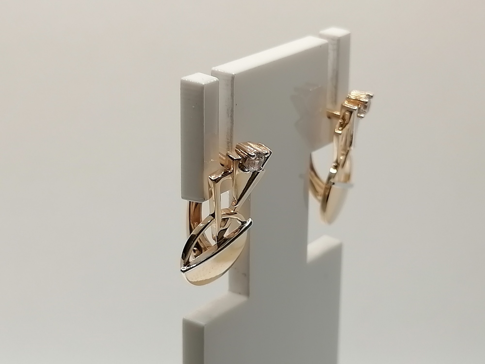 СЕРЬГИ С КАМНЕМ (Au 585)