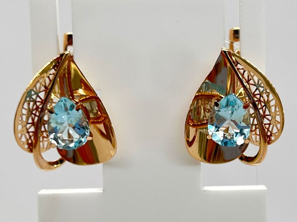 СЕРЬГИ ТОПАЗ (Au 585)