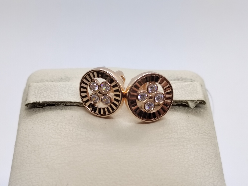 СЕРЬГИ ПУСЕТЫ с камнями (Au 585)