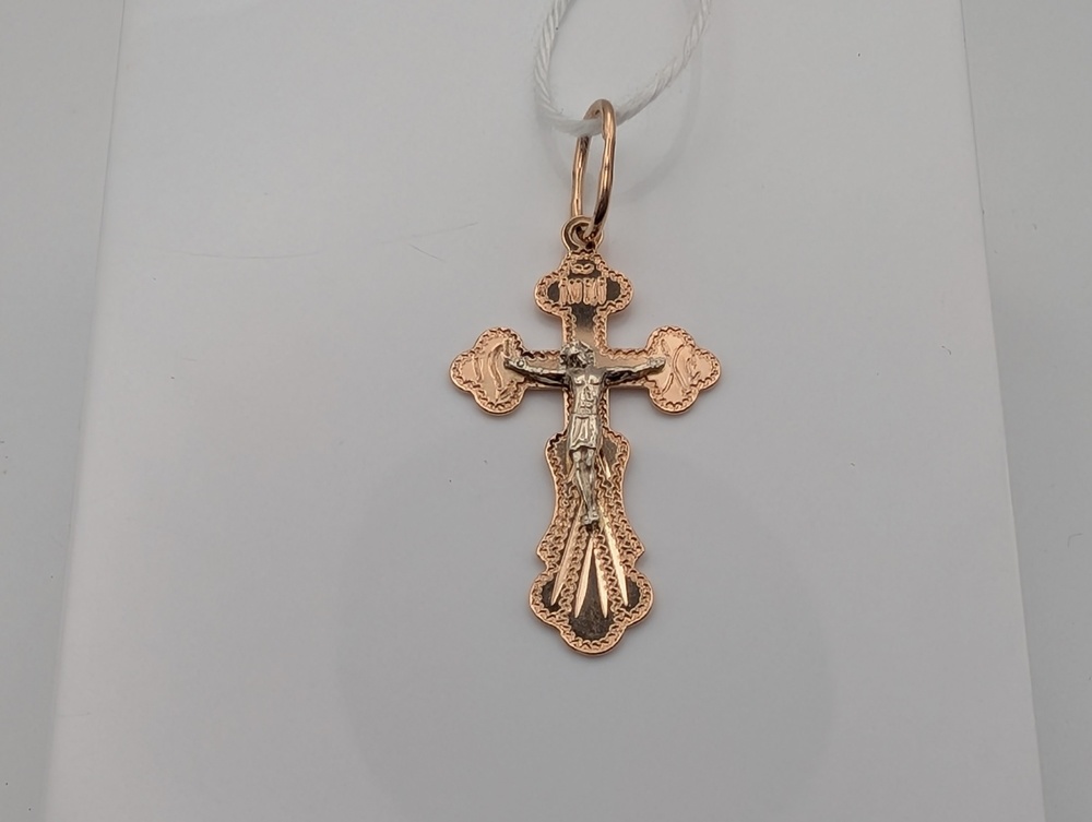 ПОДВЕСКА КРЕСТ БЕЗ КАМНЯ (Au 585)