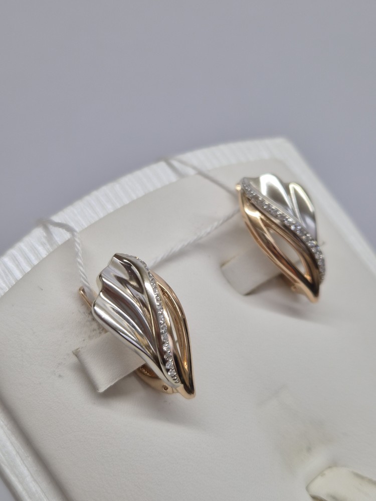 СКМИ585 СЕРЬГИ С КАМНЯМИ (Au 585)