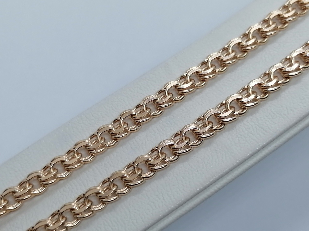 8080200П-45 ЦЕПЬ ПУСТОТЕЛАЯ Бисмарк (Au 585)