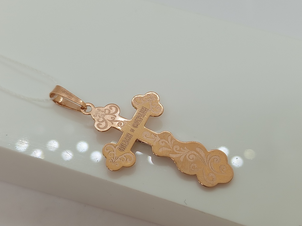 ПОДВЕСКА КРЕСТ без камня (Au 585)