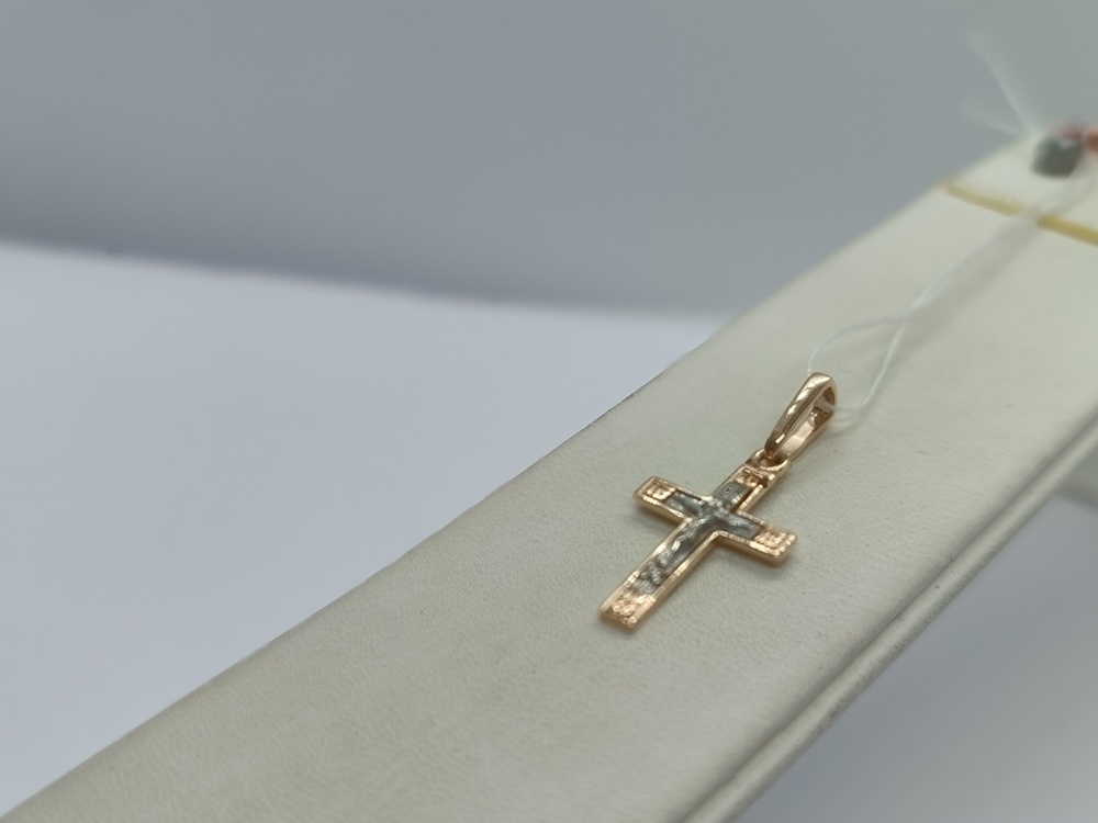 ПОДВЕСКА КРЕСТ БЕЗ КАМНЯ (Au 585)