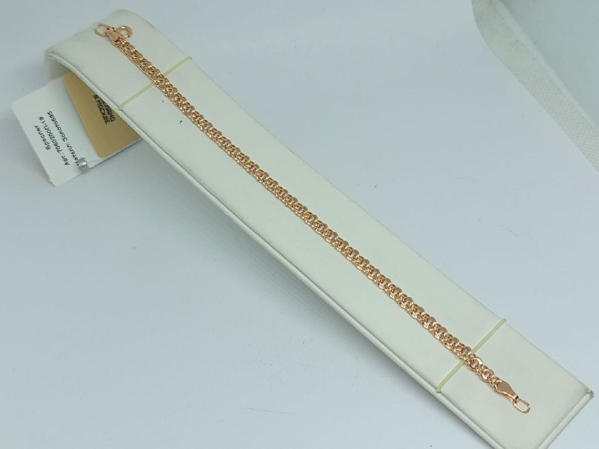 БРАСЛЕТ ПУСТОТЕЛЫЙ Бисмарк (Au 585)