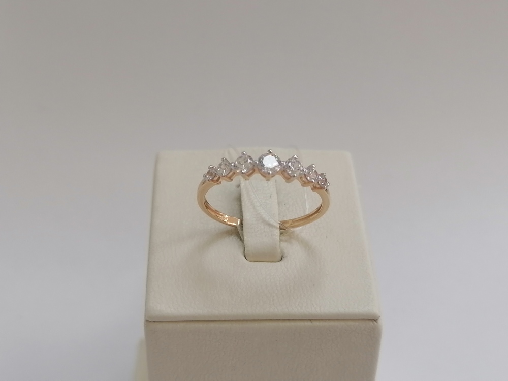 КОЛЬЦО С КАМНЯМИ (Au 585)