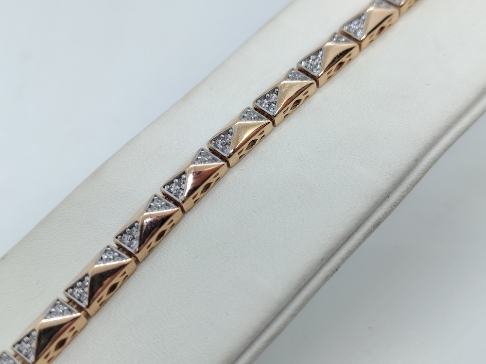 БРАСЛЕТ ФАНТАЗИЯ с камнями (Au 585)