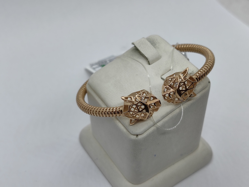 БРАСЛЕТ ЖЕСТКИЙ с камнями (Au 585)