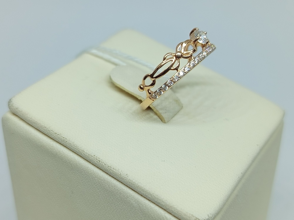 КОЛЬЦО С КАМНЯМИ (Au 585)