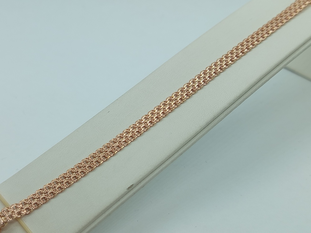 БРАСЛЕТ ПОЛНОВЕСНЫЙ Бисмарк двойной (Au 585)