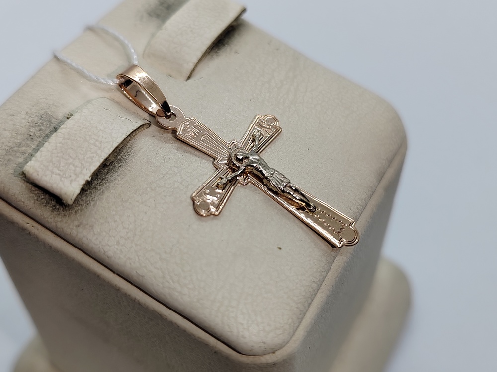 102-ИХ-22.23-12 ПОДВЕСКА КРЕСТ (Au 585)