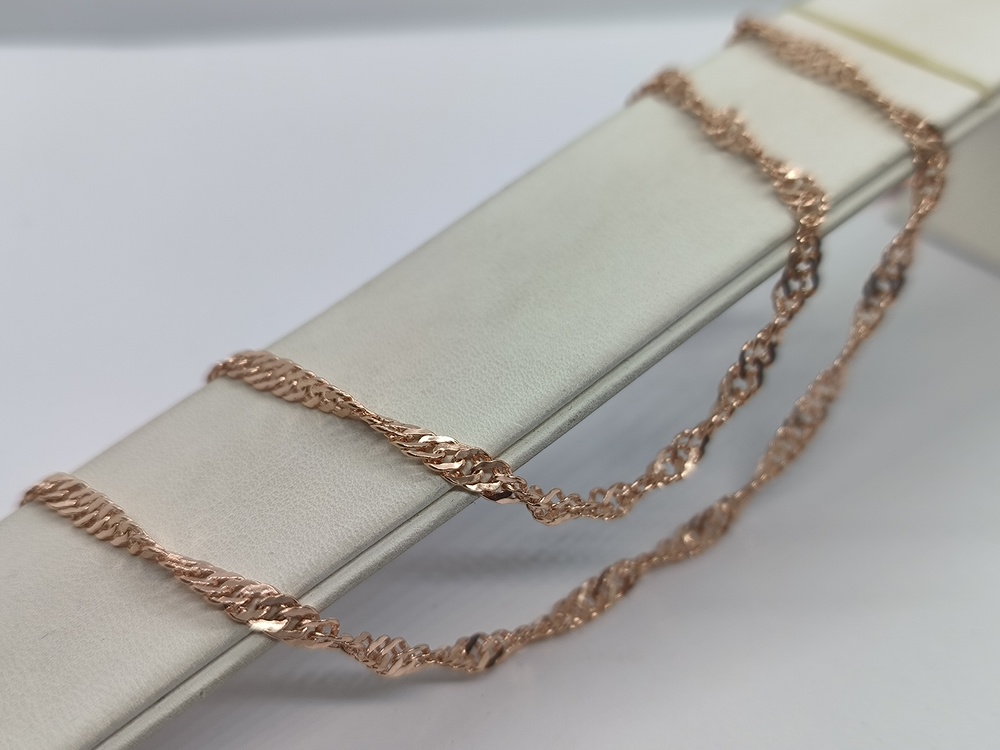 ЦЕПЬ ПУСТОТЕЛАЯ Сингапур (Au 585)