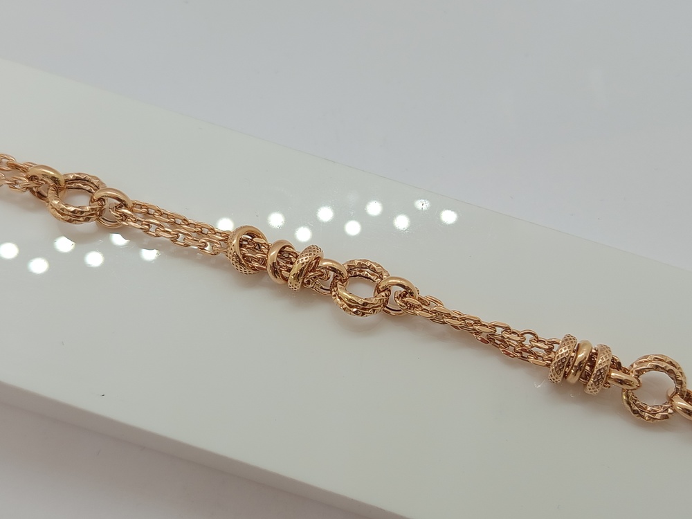 Т-16133 БРАСЛЕТ ФАНТАЗИЯ без камня (Au 585)