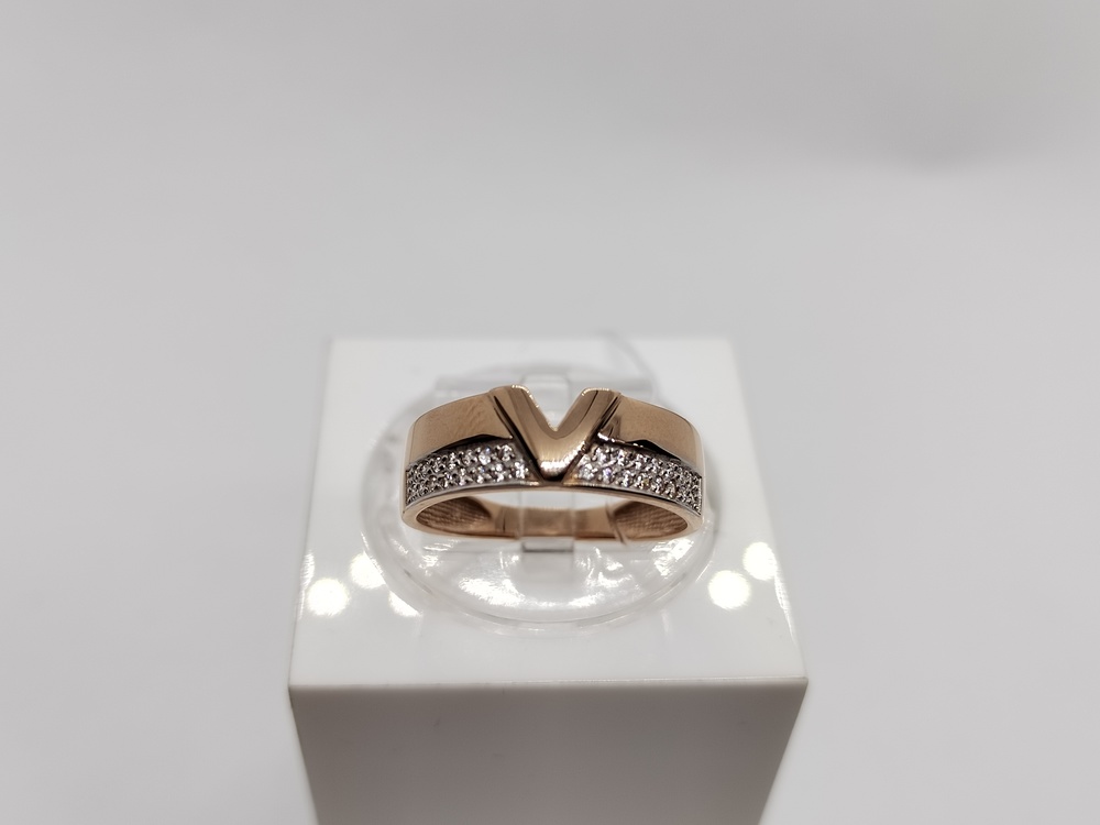 КОЛЬЦО С КАМНЯМИ (Au 585)