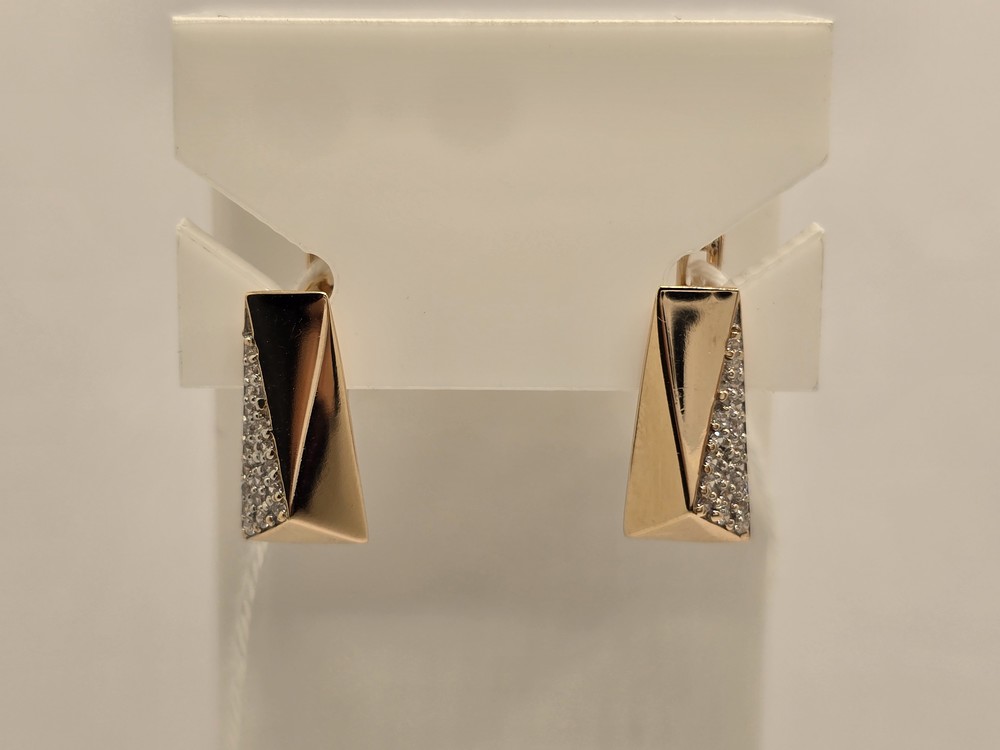 СКМИ585 СЕРЬГИ С КАМНЯМИ (Au 585)