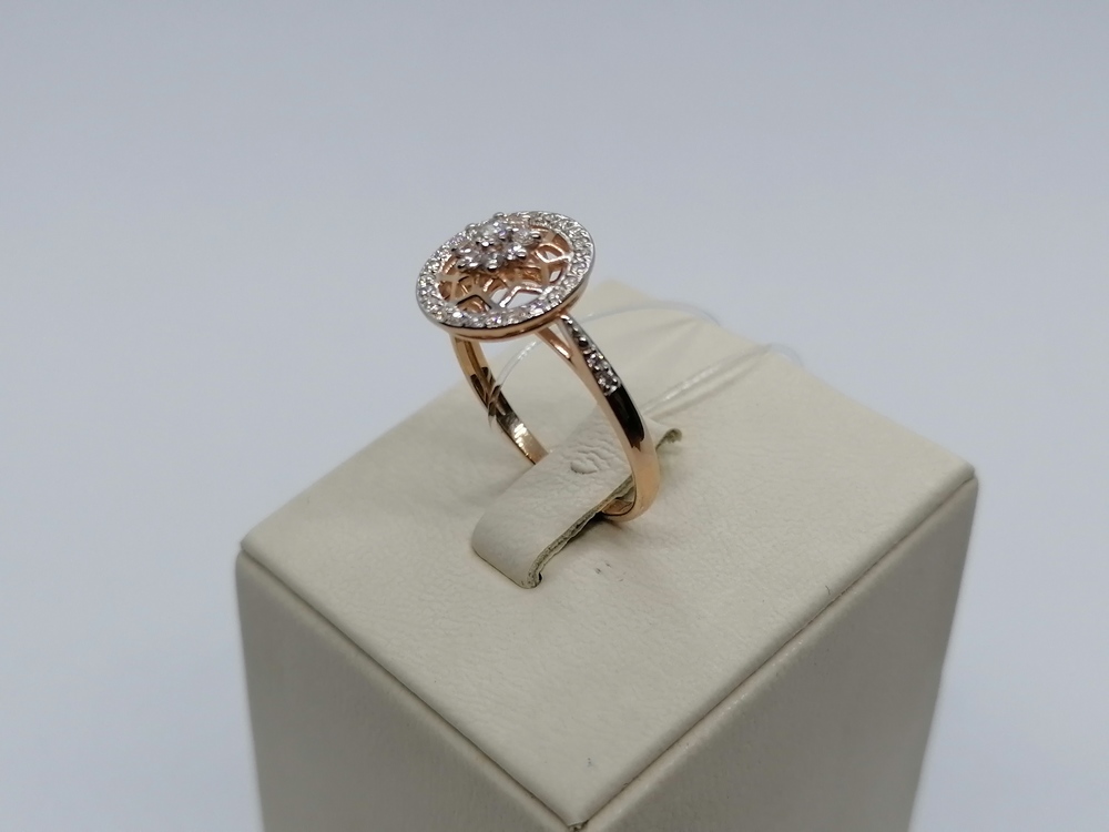 019076 КОЛЬЦО С КАМНЯМИ (Au 585)