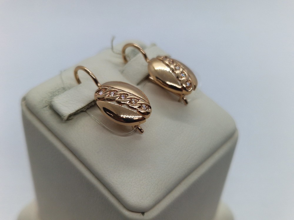 СЕРЬГИ ПЕТЕЛЬКА без камня (Au 585)