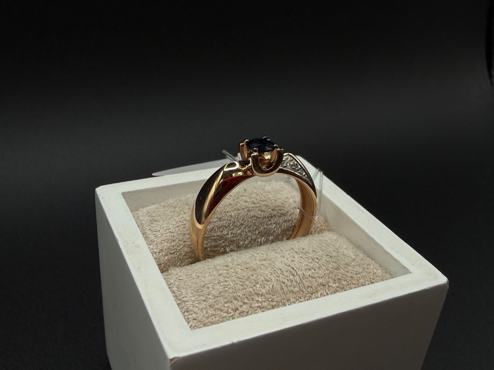 КОЛЬЦО Бриллиант, сапфир (Au 585)