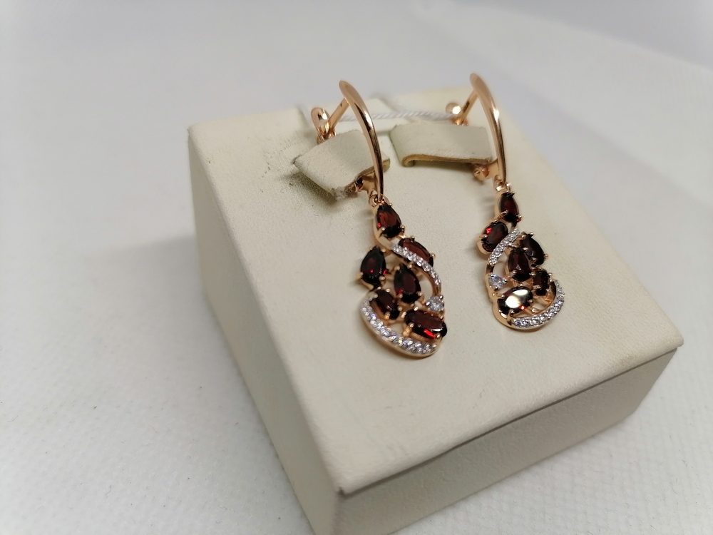 СЕРЬГИ С КАМНЯМИ (Au 585)