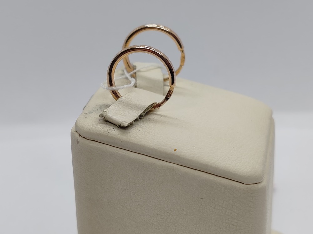 А 021003 СЕРЬГИ КОНГО Рифленые (Au 585)