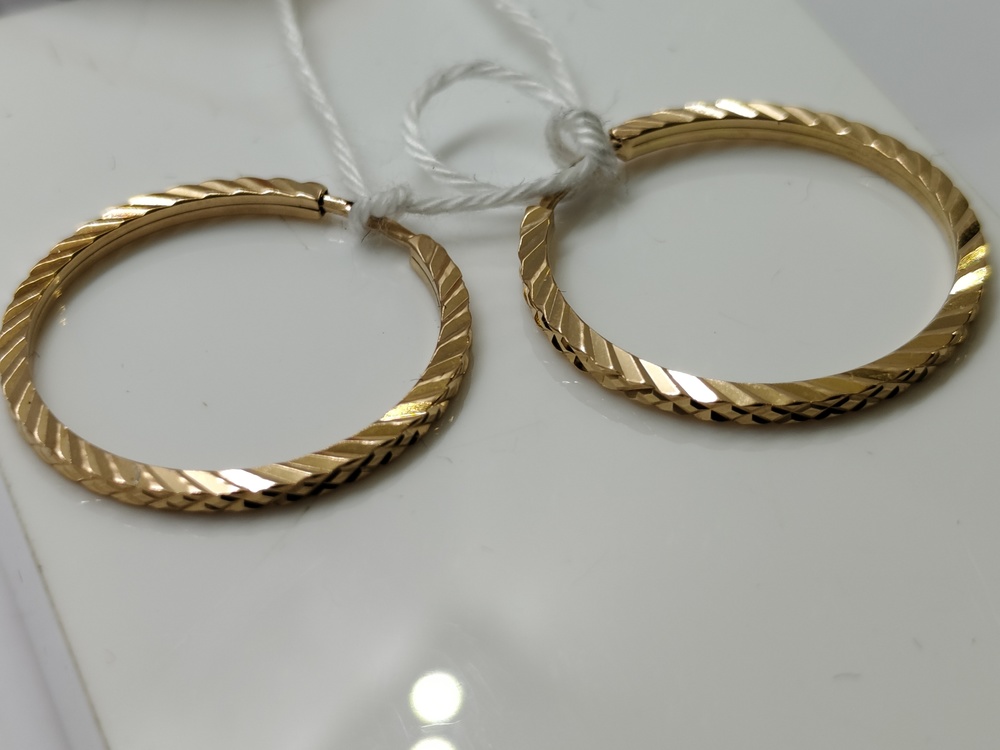 СКОН585 СЕРЬГИ КОНГО (Au 585)