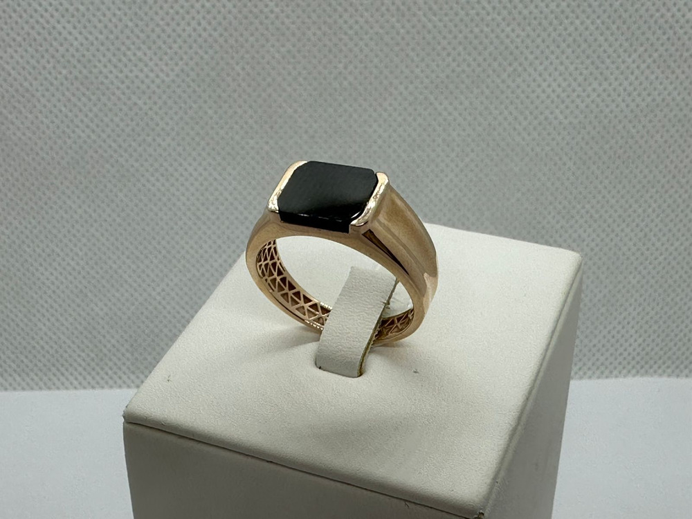 КОЛЬЦО ПЕЧАТКА оникс (Au 585)