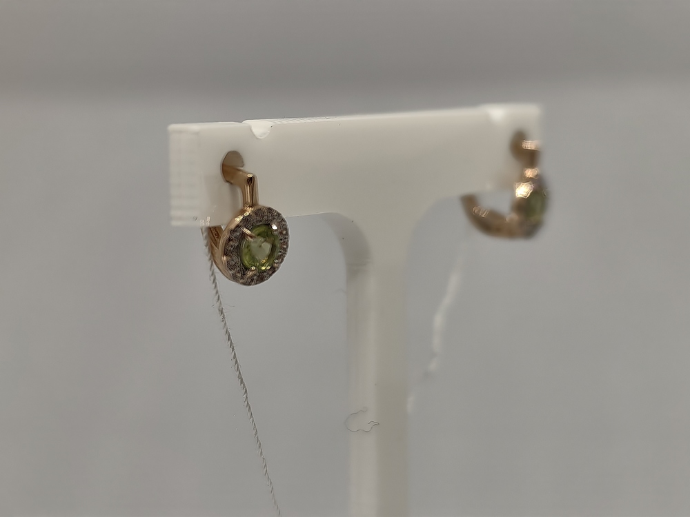 СКМИ585 СЕРЬГИ С КАМНЯМИ (Au 585)