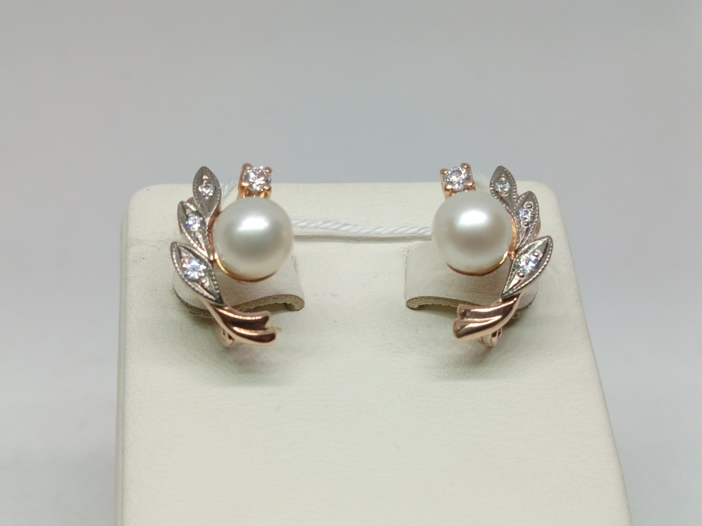 СКМИ585 СЕРЬГИ С КАМНЯМИ (Au 585)