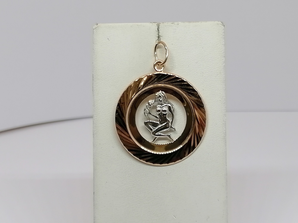 5654А/дева ПОДВЕСКА ЗНАК ЗОДИАКА ДЕВА (Au 585)
